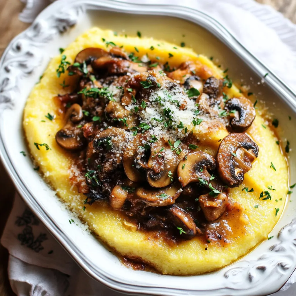 A bowl of mushrooms with cheese on top.
