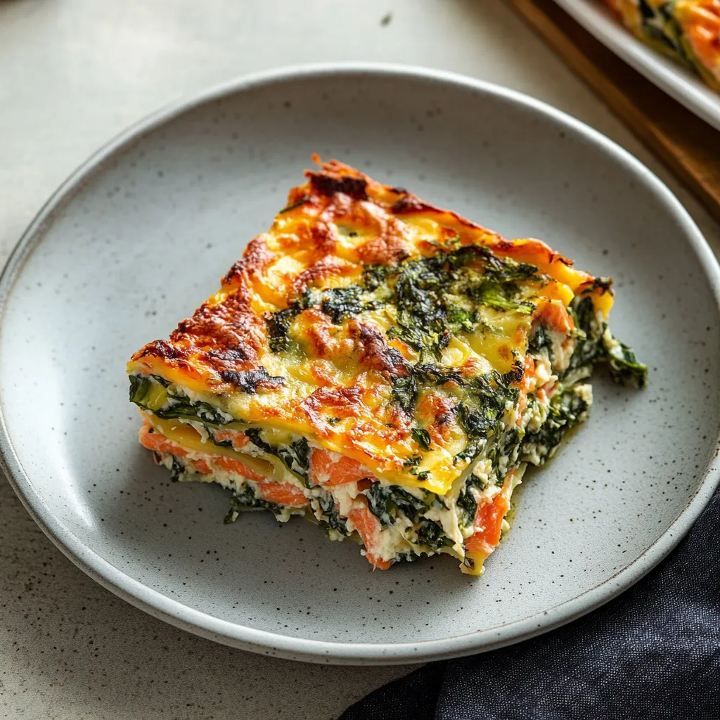 A slice of quiche on a plate.