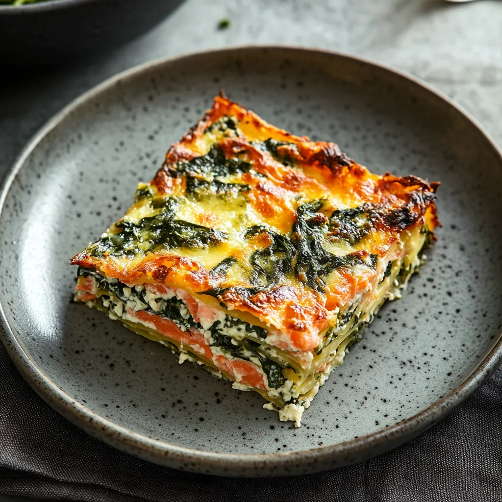 A square piece of food on a plate.