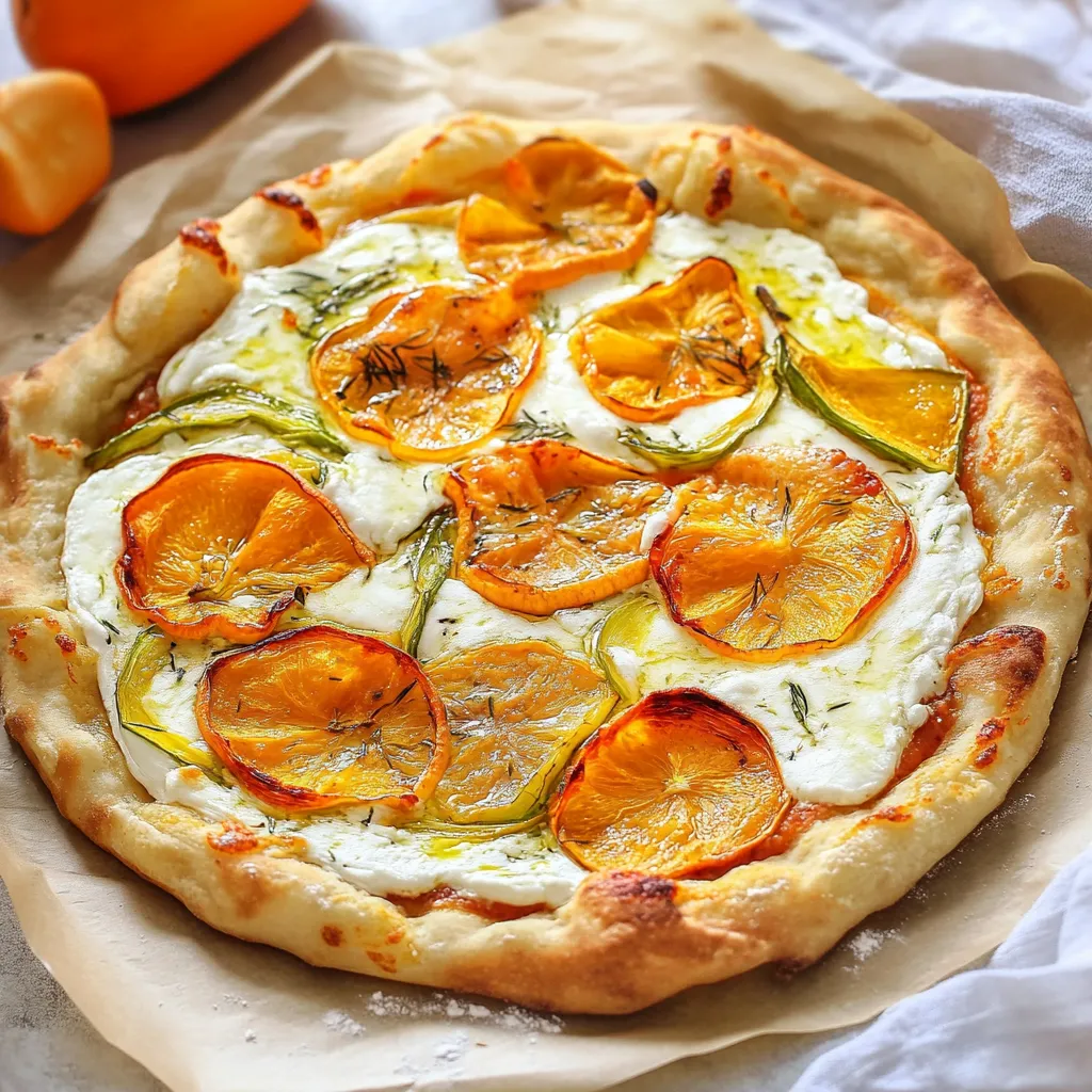 A pizza with a lot of orange slices on it.