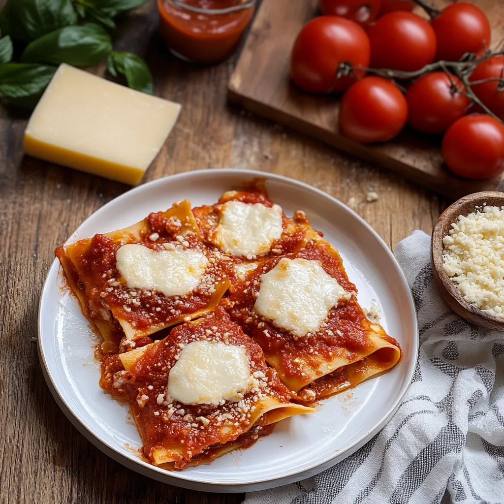 A plate of pasta with tomatoes and cheese.