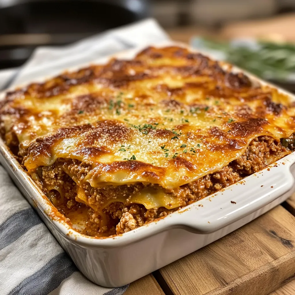 Un piatto di lasagna con verdure.