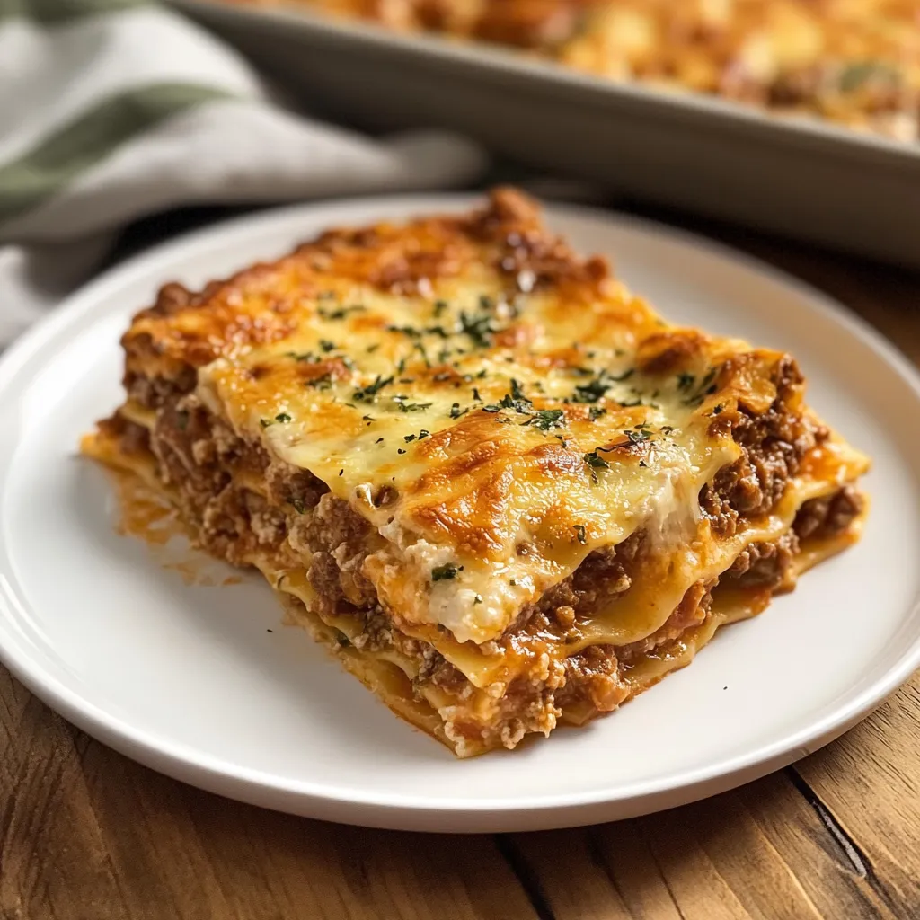 Un piatto di lasagna con verdure.