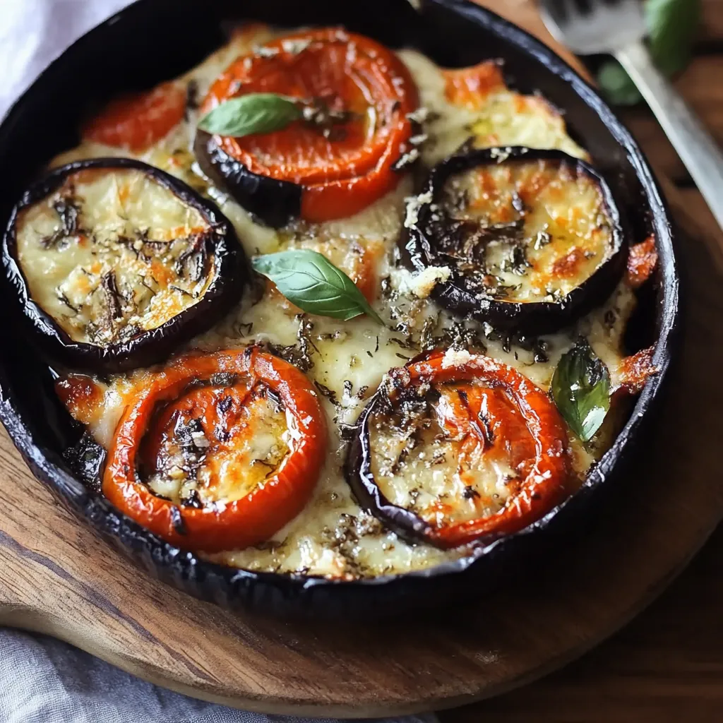 Piatti di pomodori con erbe e formaggio.