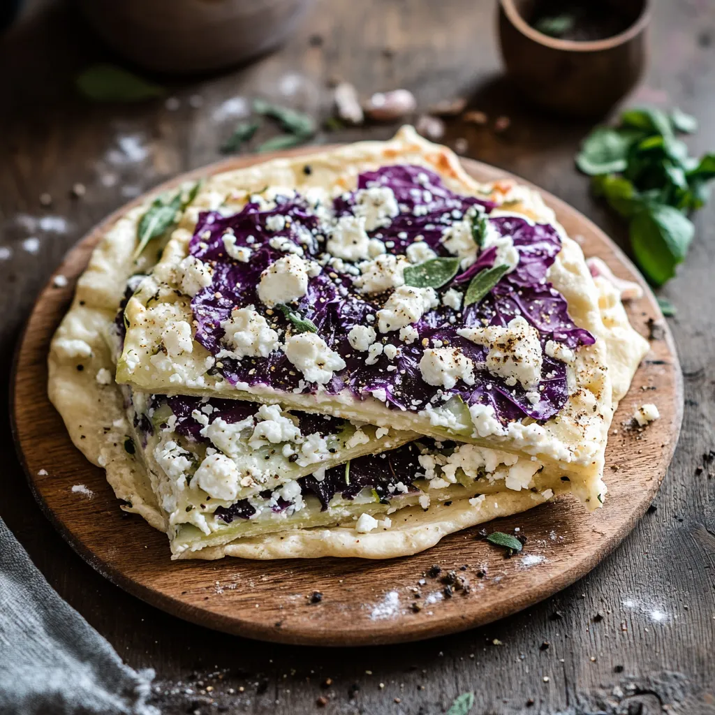 Pizza con verdure e formaggio.