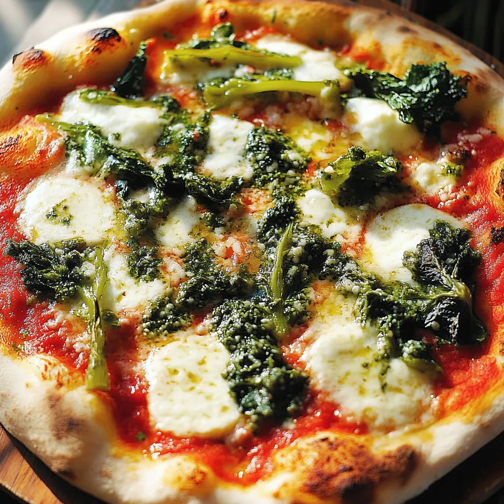 Una pizza con verdure e formaggio.