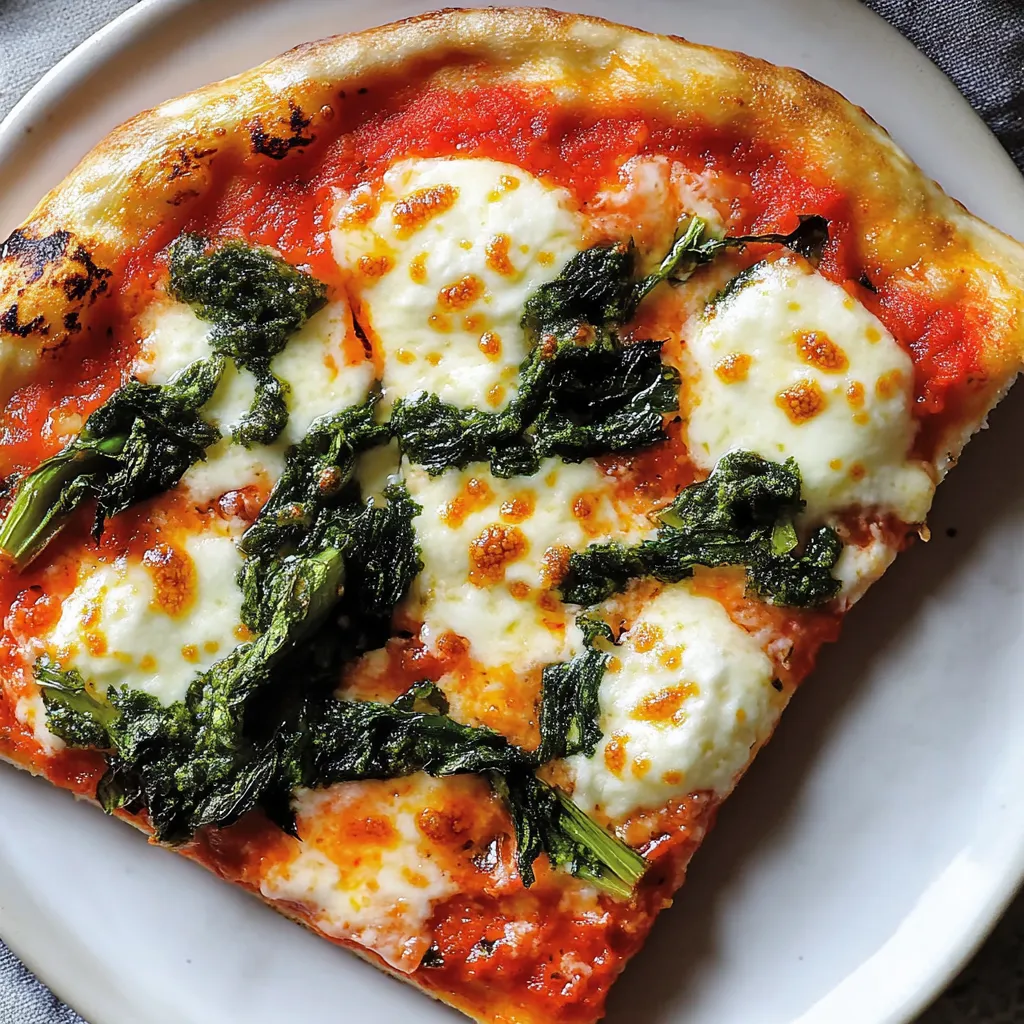 Una pizza con verdura e formaggio.