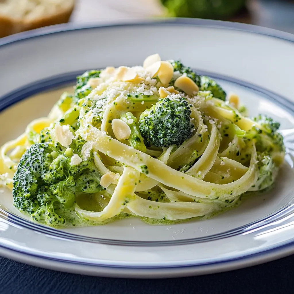 Pasta con broccoli e noci.