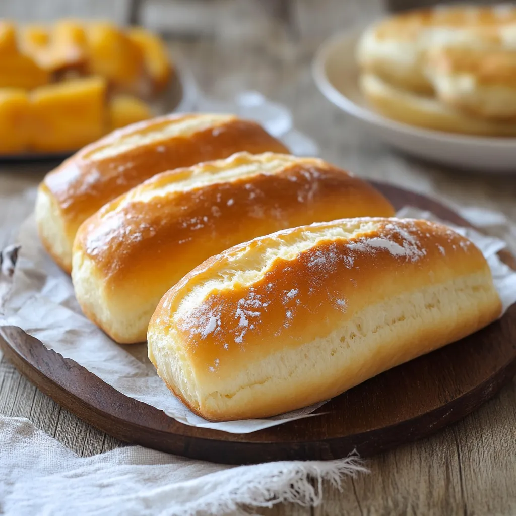 Tre pani fritti con polvere di zucchero.