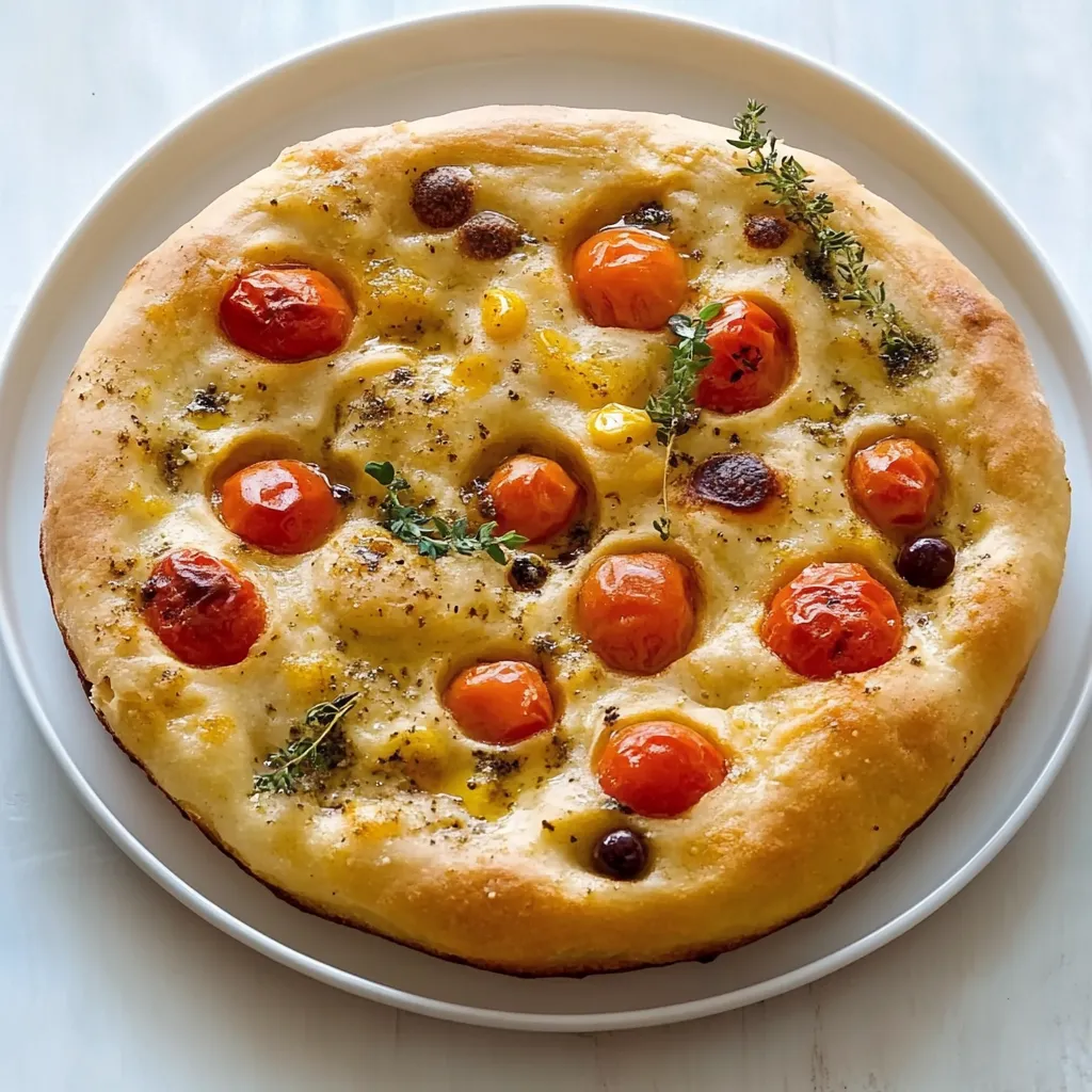 Focaccia pugliese appena sfornata.