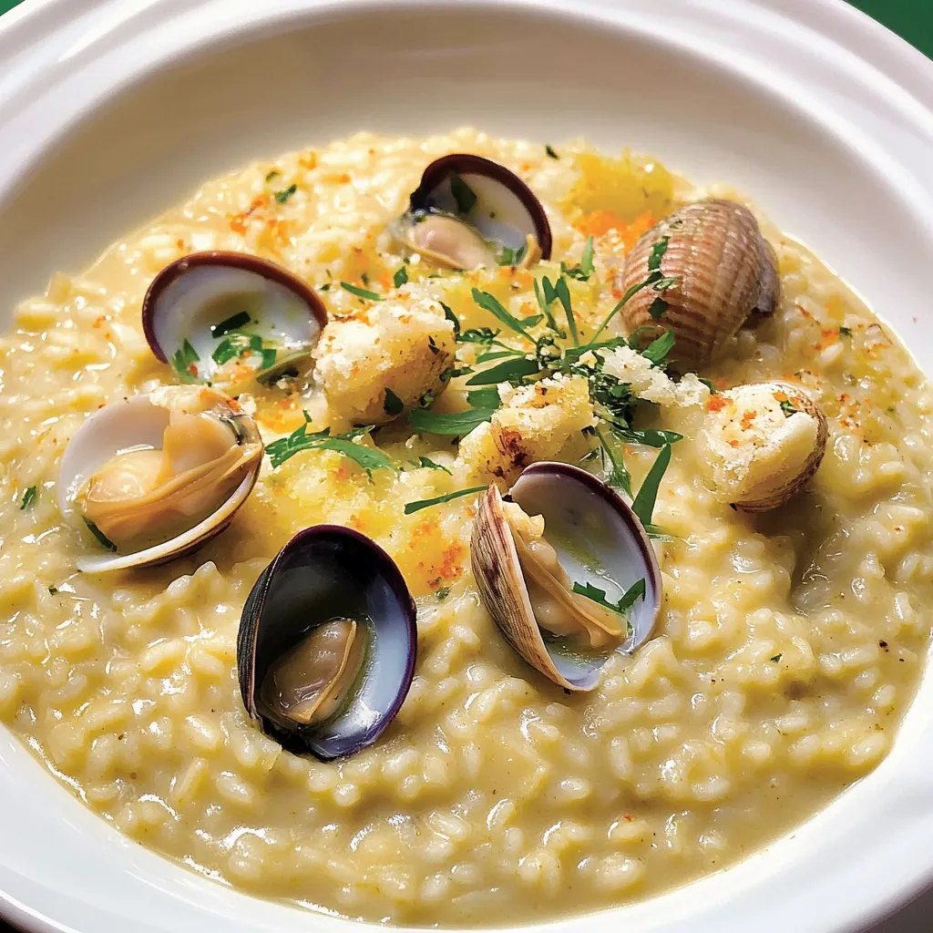 Riso con frutti di mare e verdure.