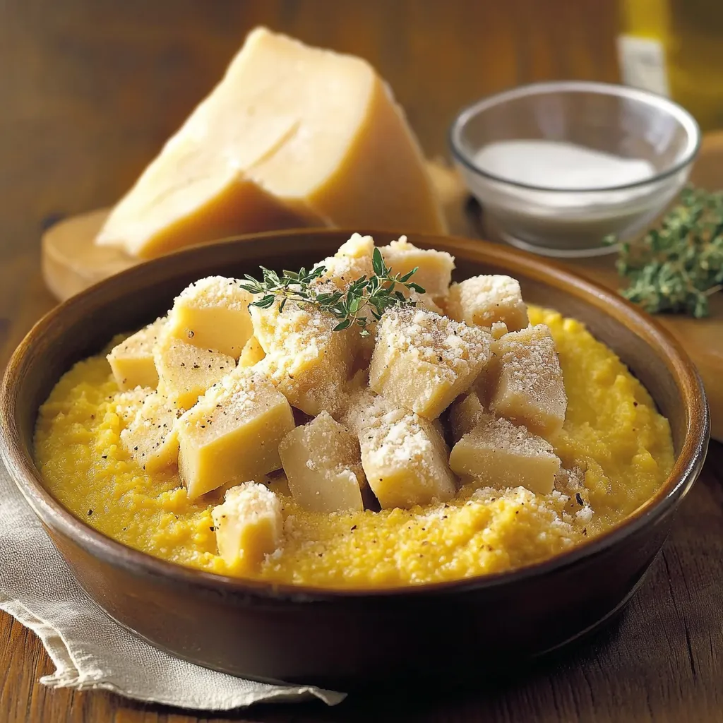 Una ciotola con formaggio e patate.