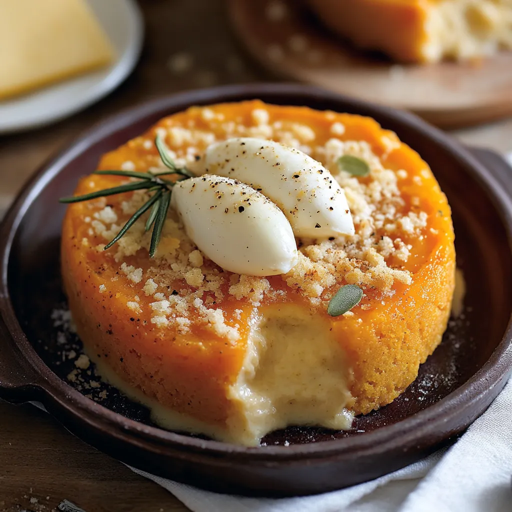 Un dolce con crema e semi di sesamo.