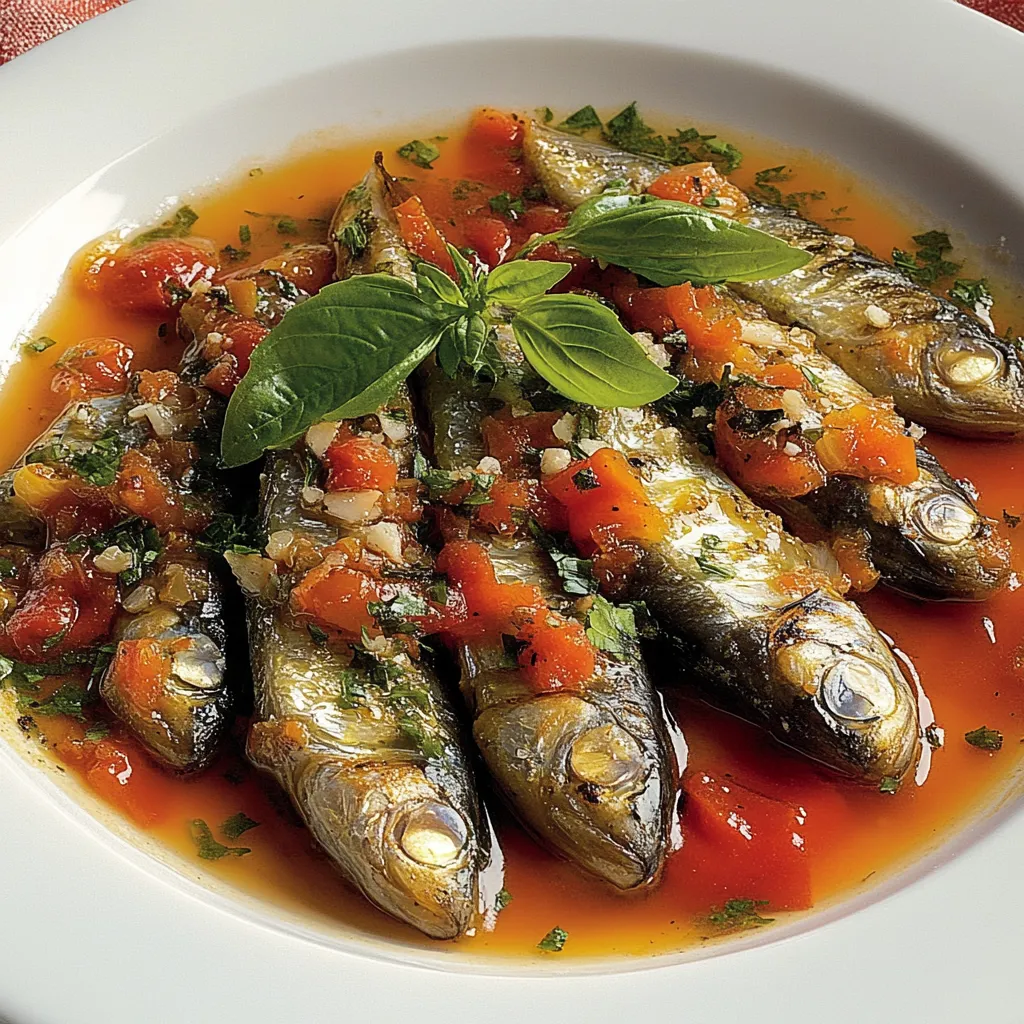 Piatti di pesce con salsa.