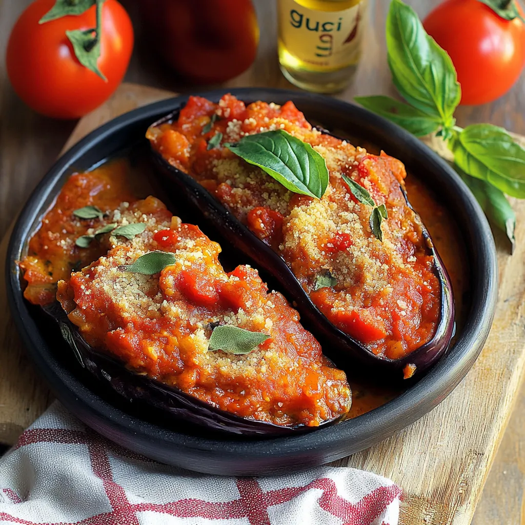 Due porchetta con salsa di pomodoro e basilico.