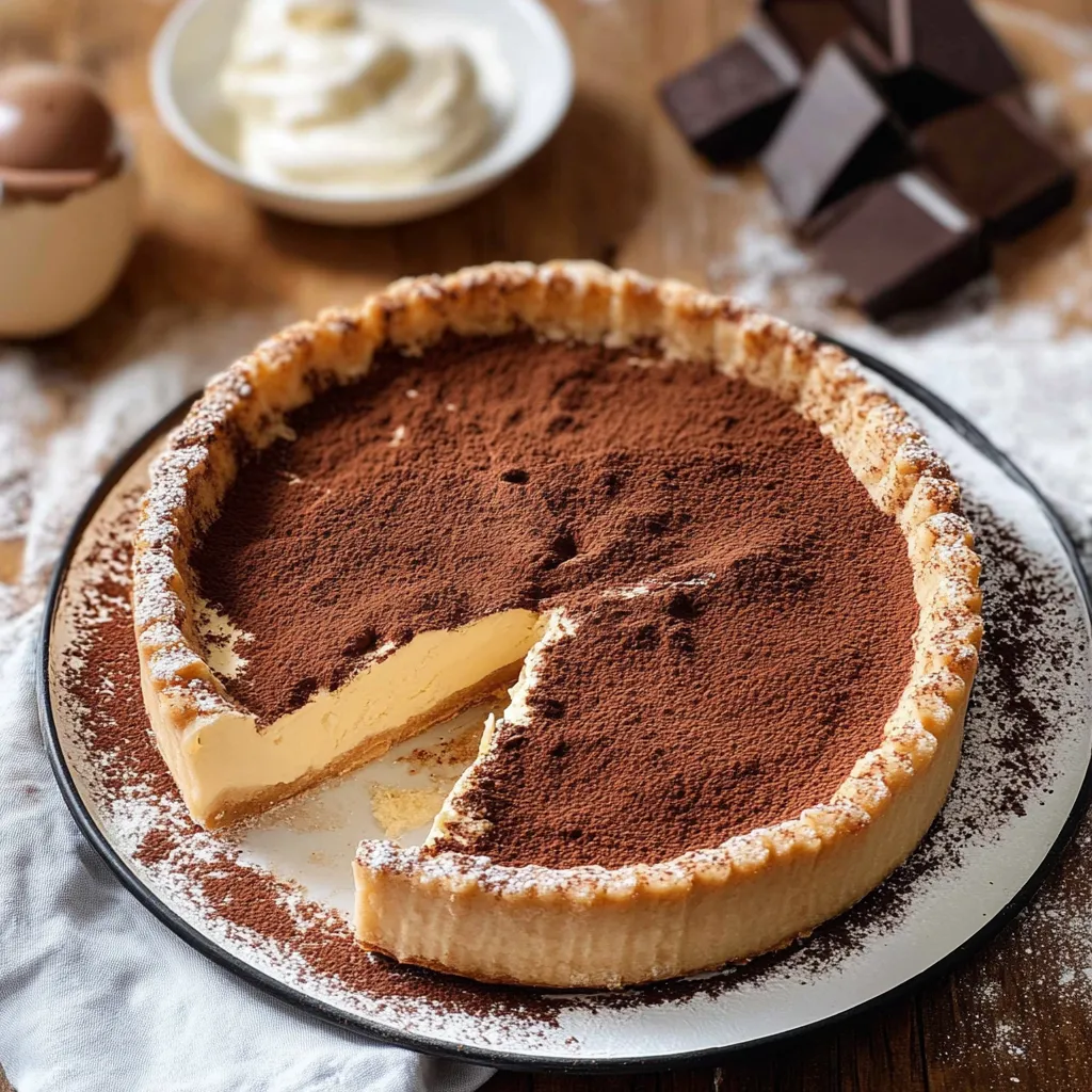 Torta con crema e cioccolato.