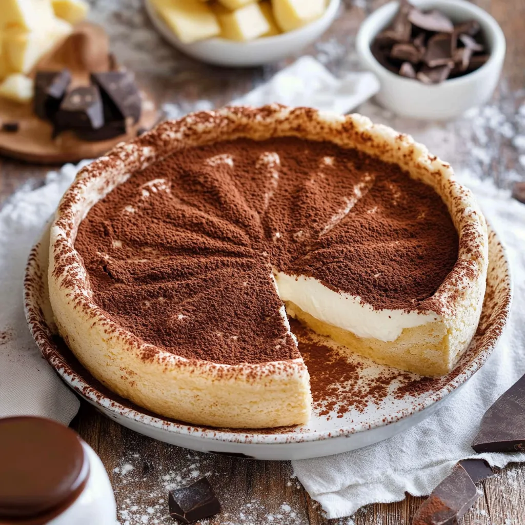Una torta con crema e cacao.