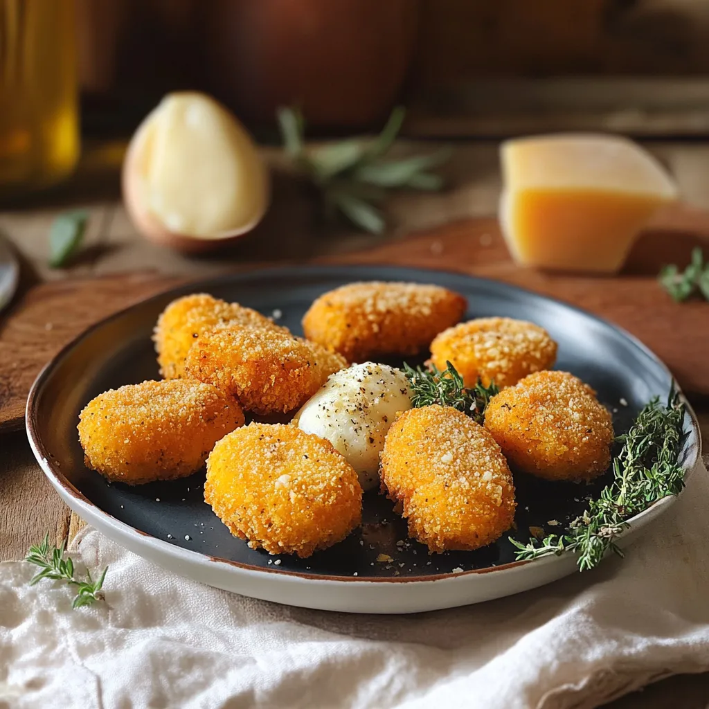 Piatti di patate dolci con formaggio e erbe.