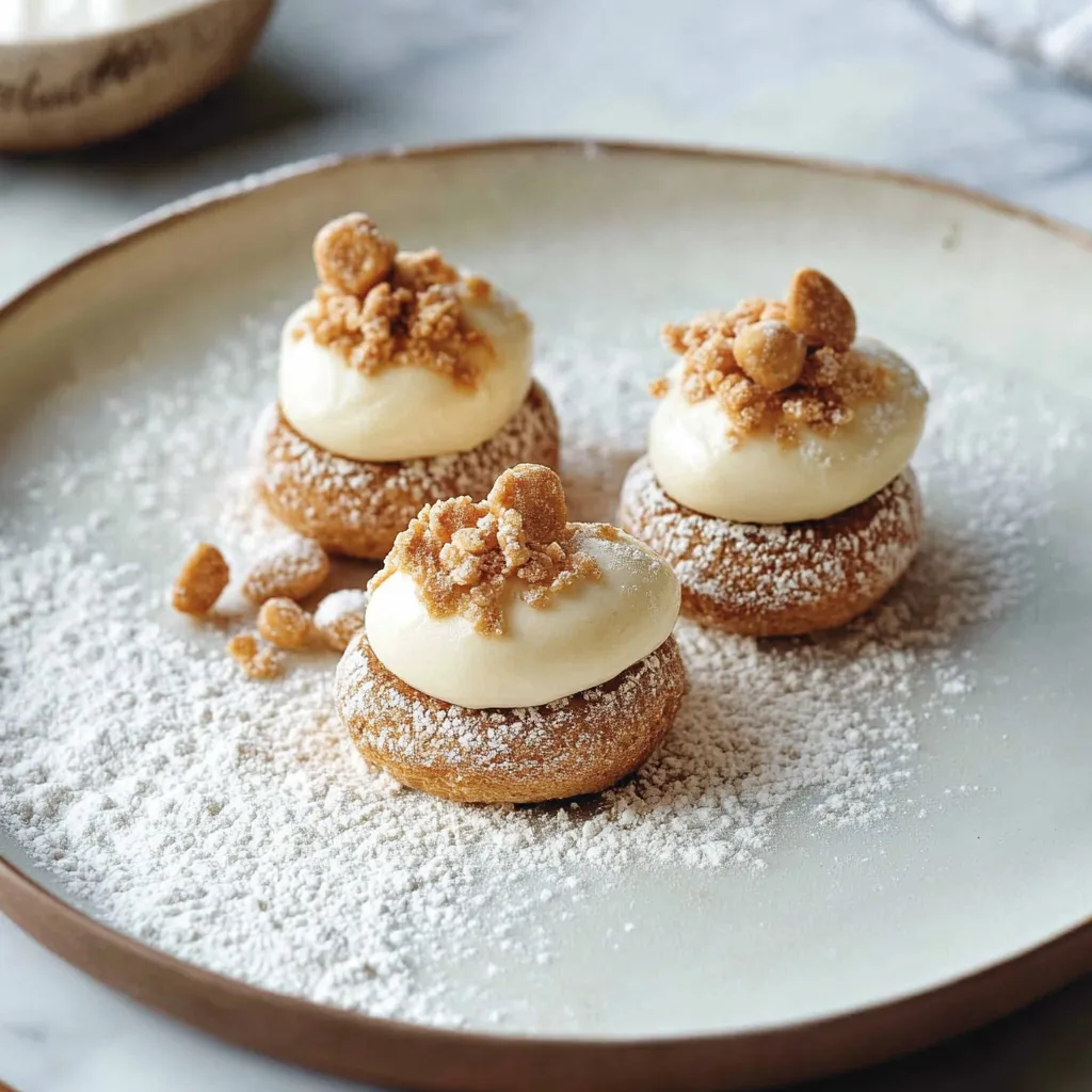 Piatti con crema e nocciole.