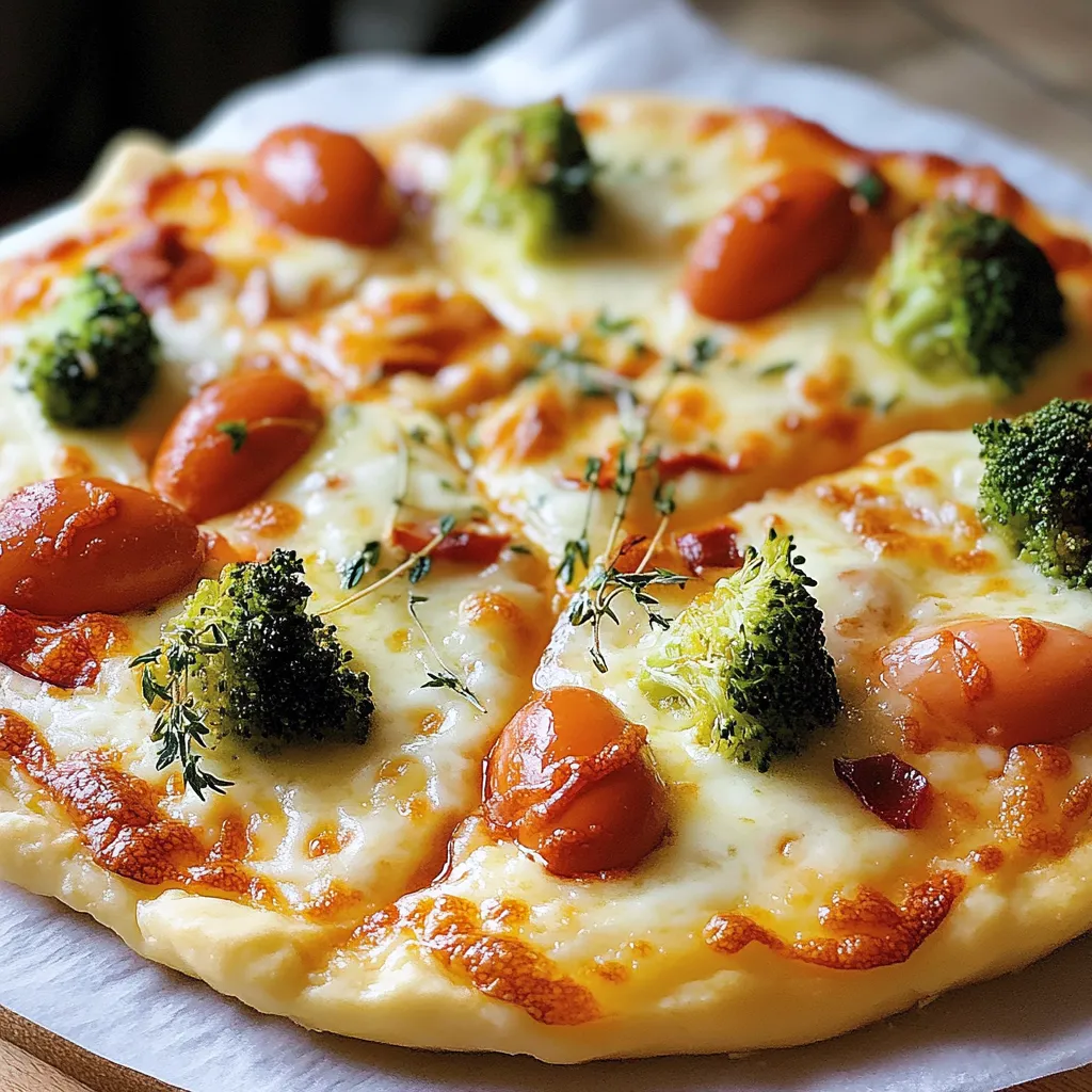 Pizza con verdure e formaggio.