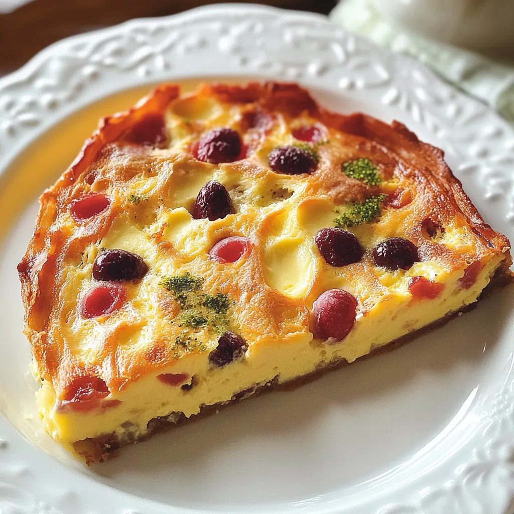 Una fetta di torta con frullati e maraschino.