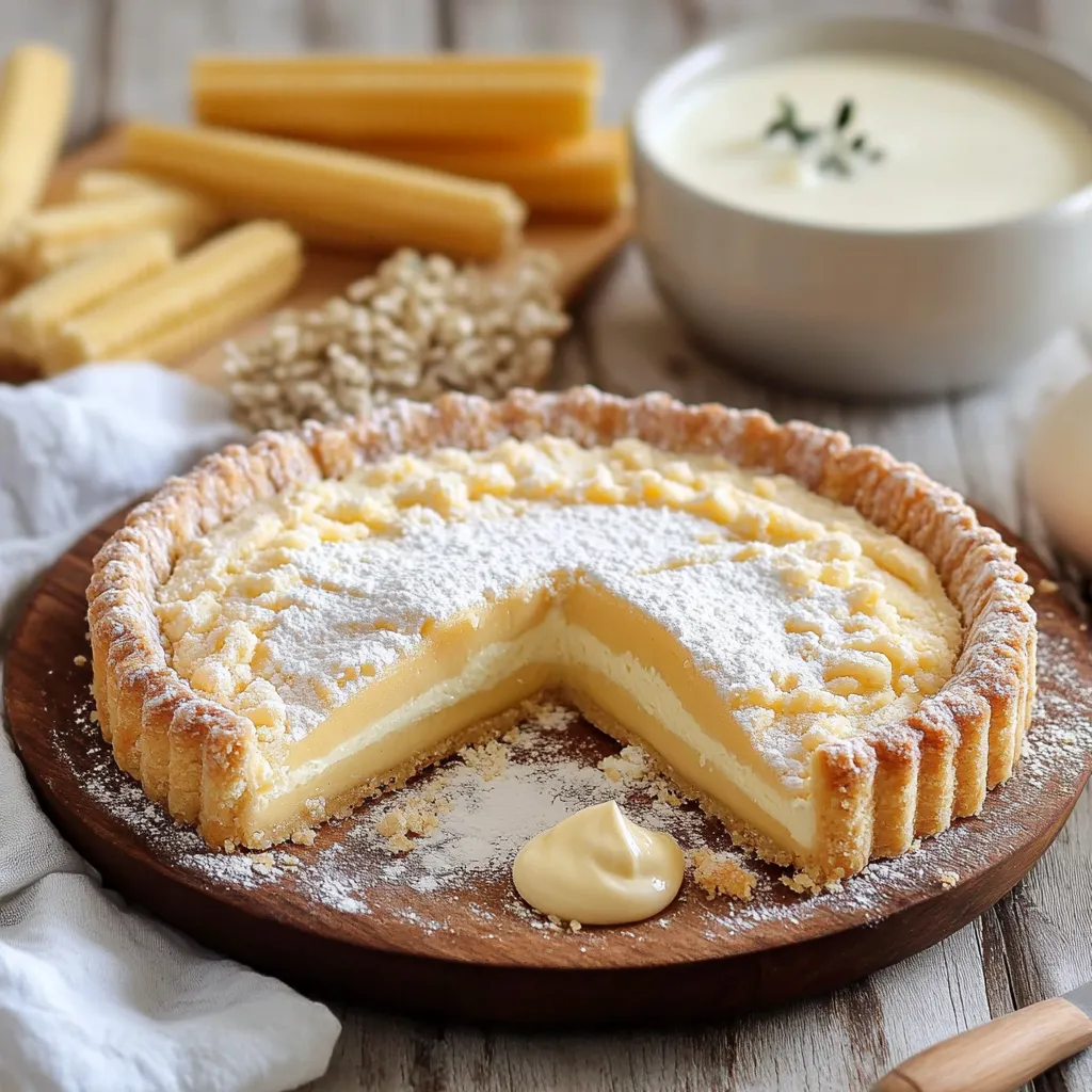 Torta con crema e frullato di cacao.