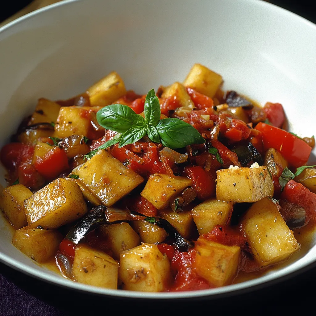 Una ciotola con verdure e pomodori.
