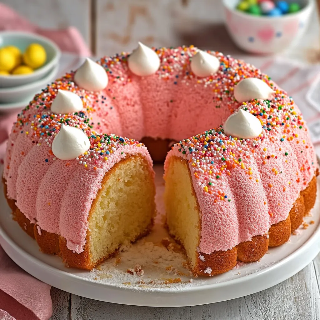 Un dolce con crema e frullati colorati.
