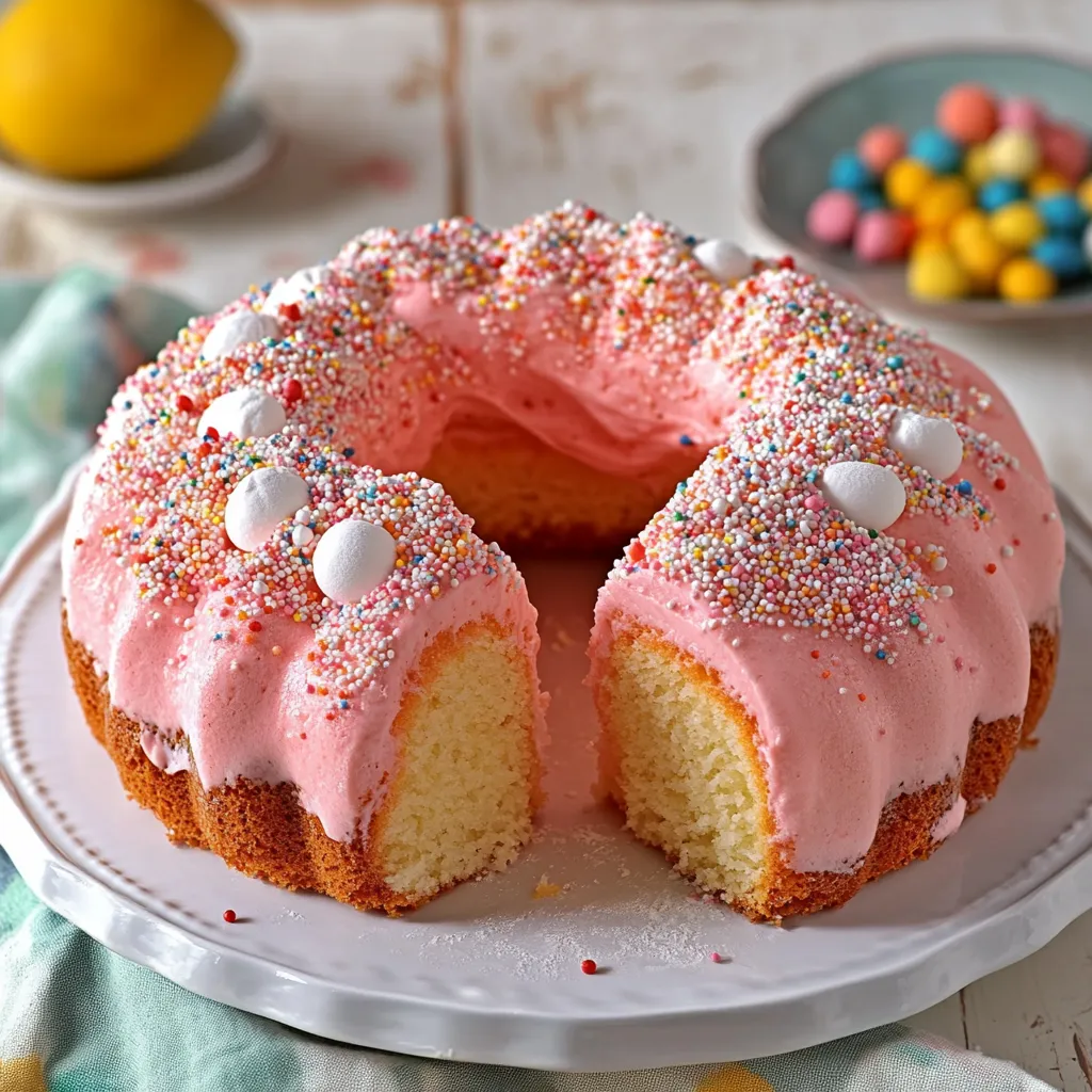 Una torta con crema e frullati colorati.