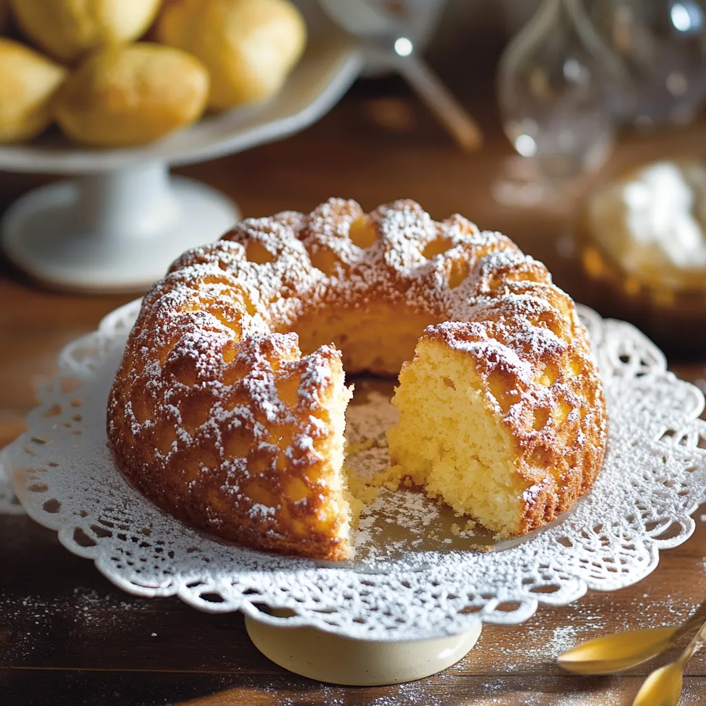 Una torta con frullato di limone e granola.