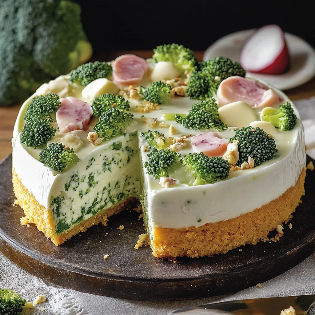 Una torta con frullati di verdura.
