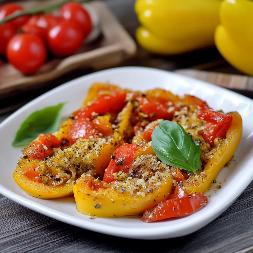 Piatti di pomodori con erbe.
