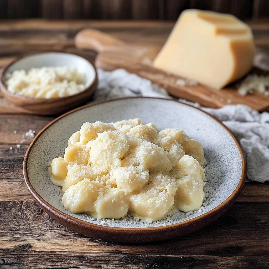 Un piatto di maccheroni con parmigiano e sale.