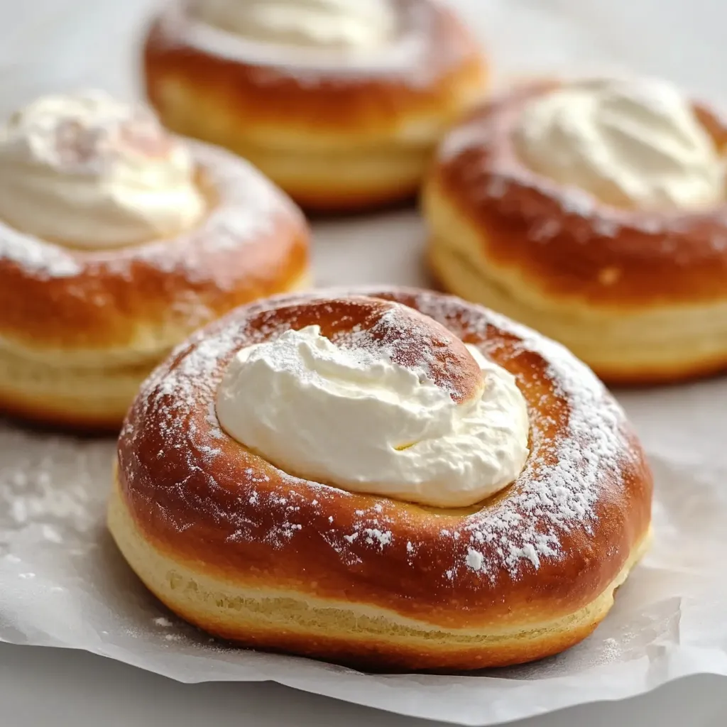 Pancake con crema e zucchero.