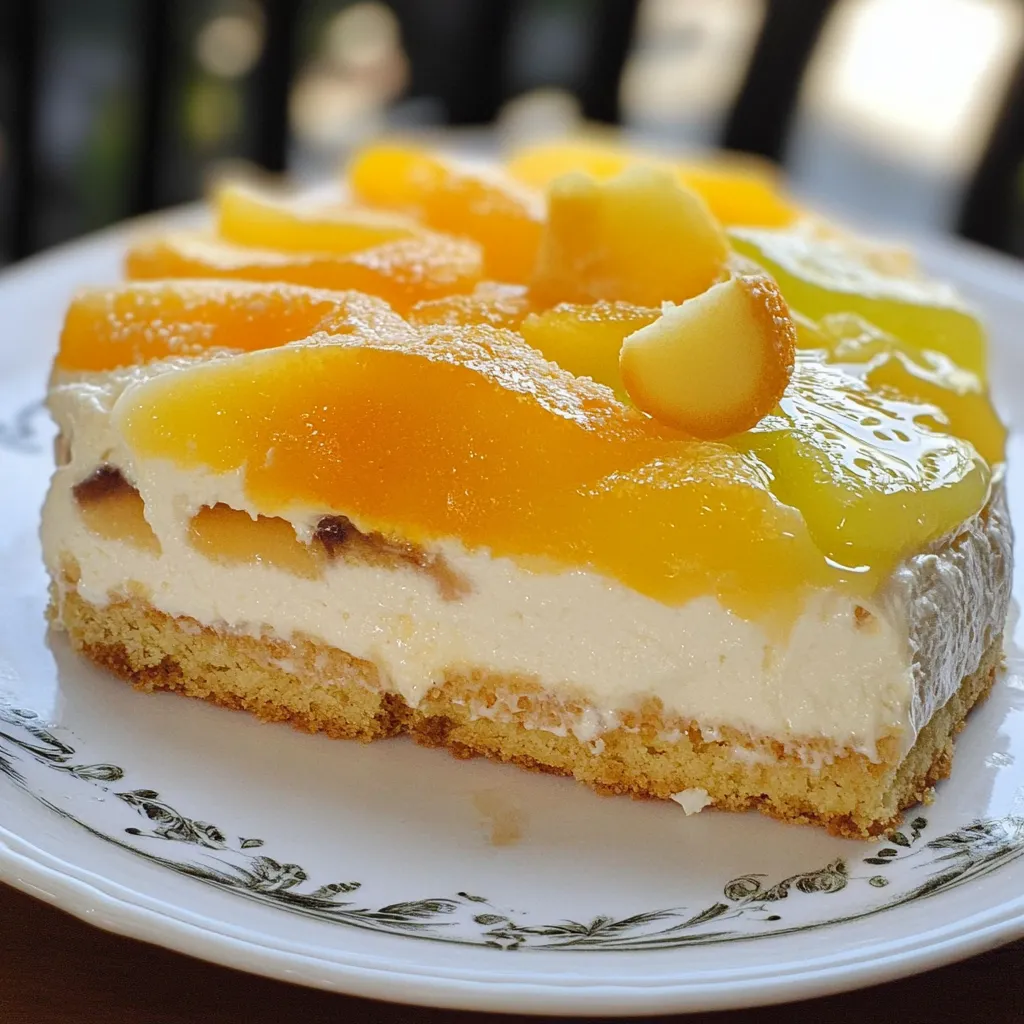 Una torta con frutta e crema.