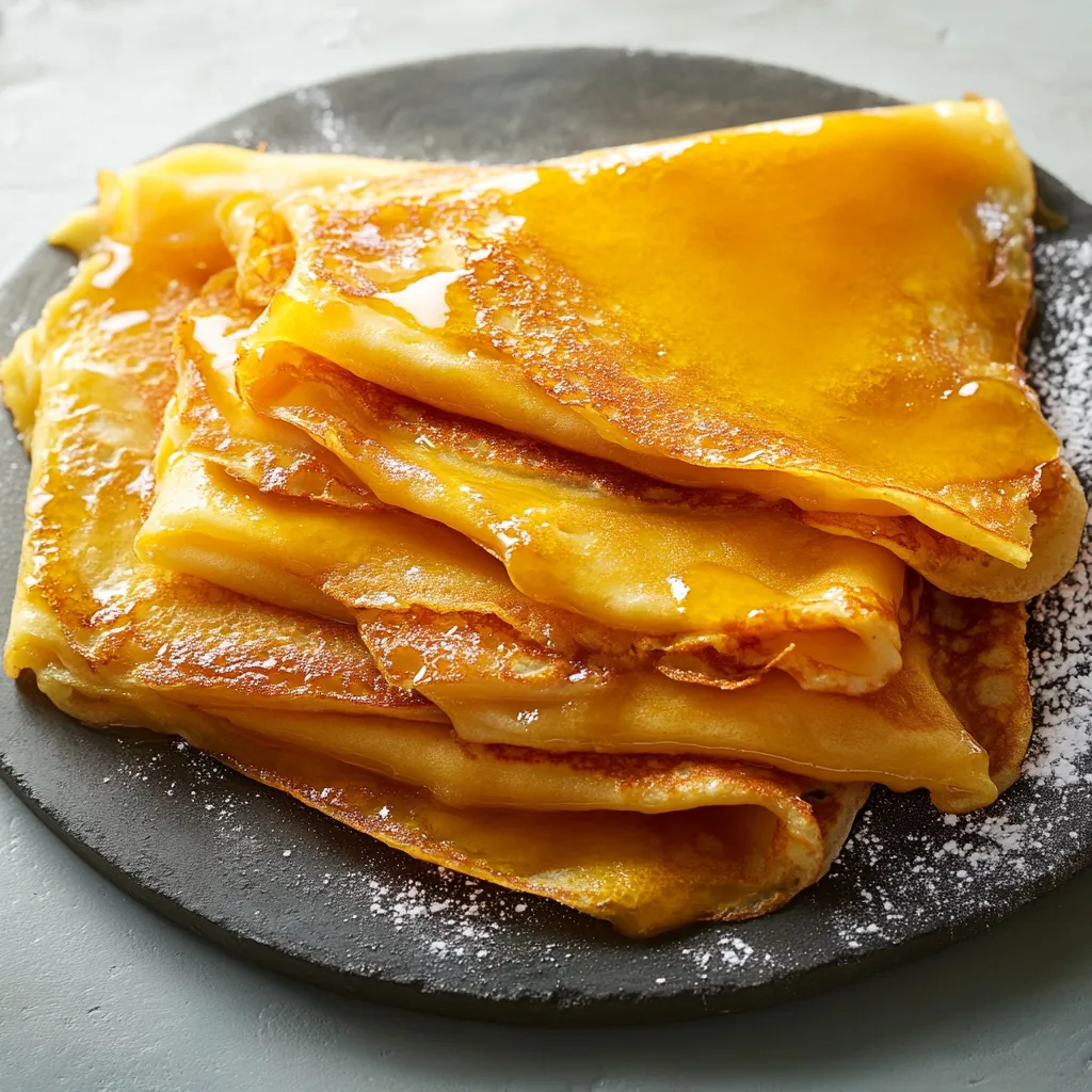 Pancakes su un piatto.