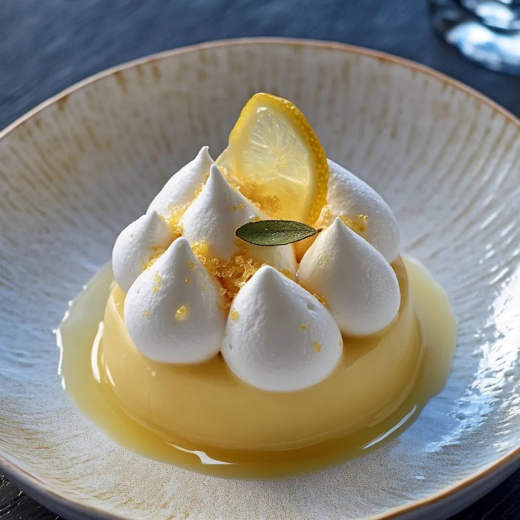 Un dessert con crema e limone.