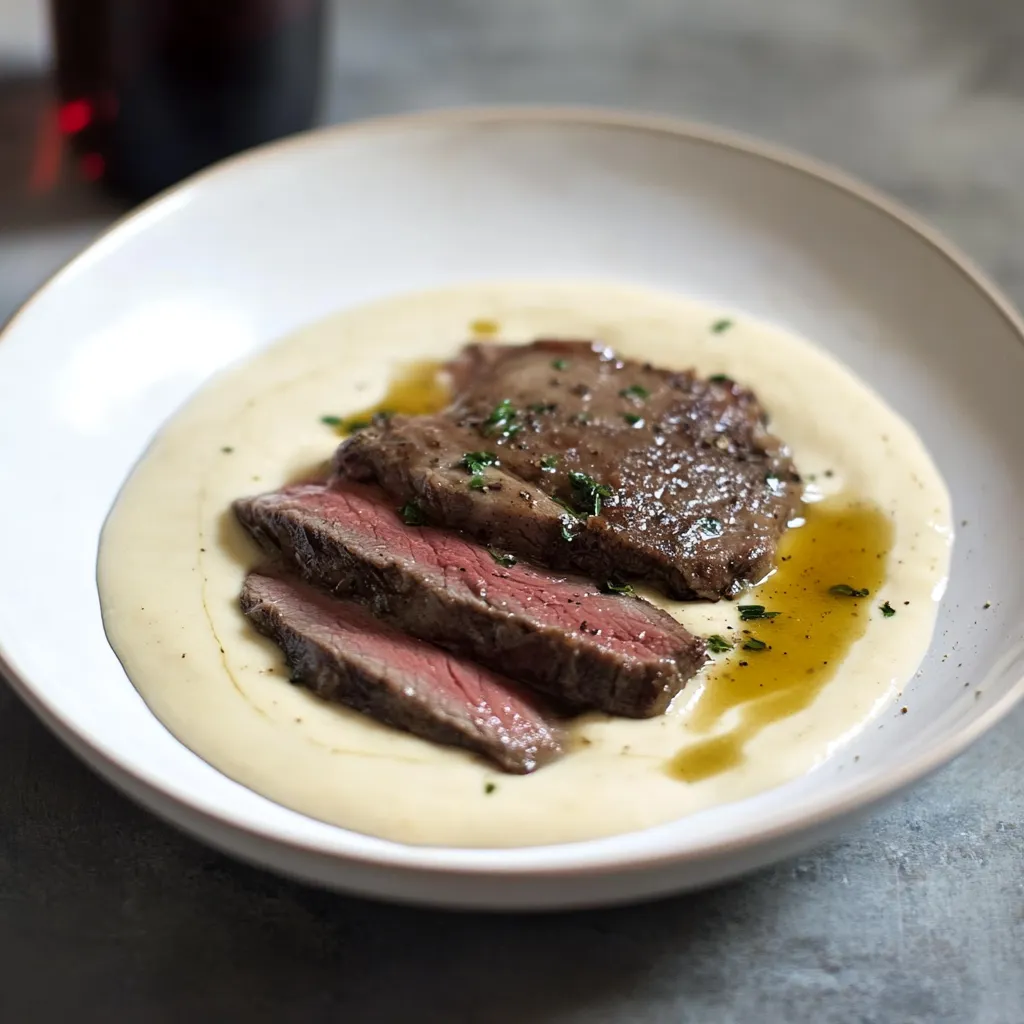 Portata di carne con crema.