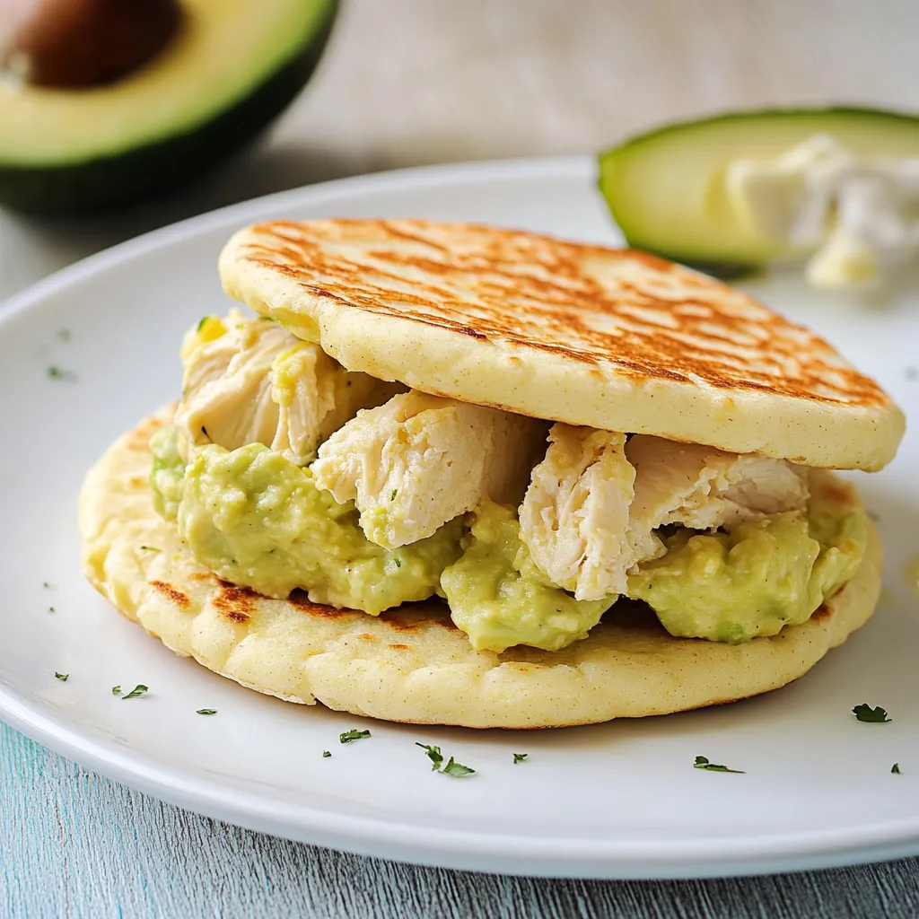 Panini con pollo e guacamole.