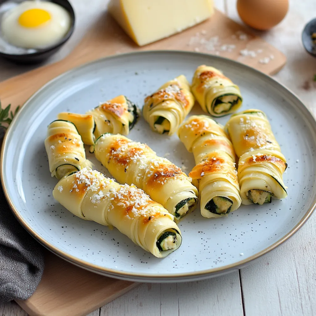 Un piatto di cornetti salati con zucchine.