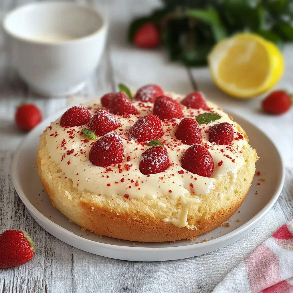 Un dolce con frutta e crema su un piatto.