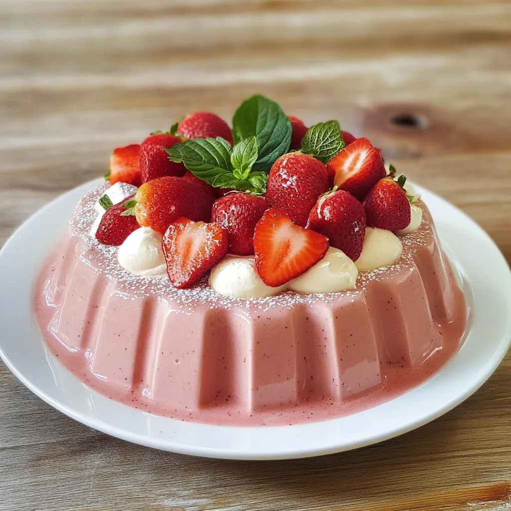 Un dolce con frutta e foglie di menta.