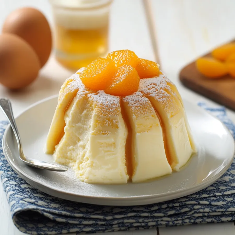 Dolce elegante con crema e frutta.