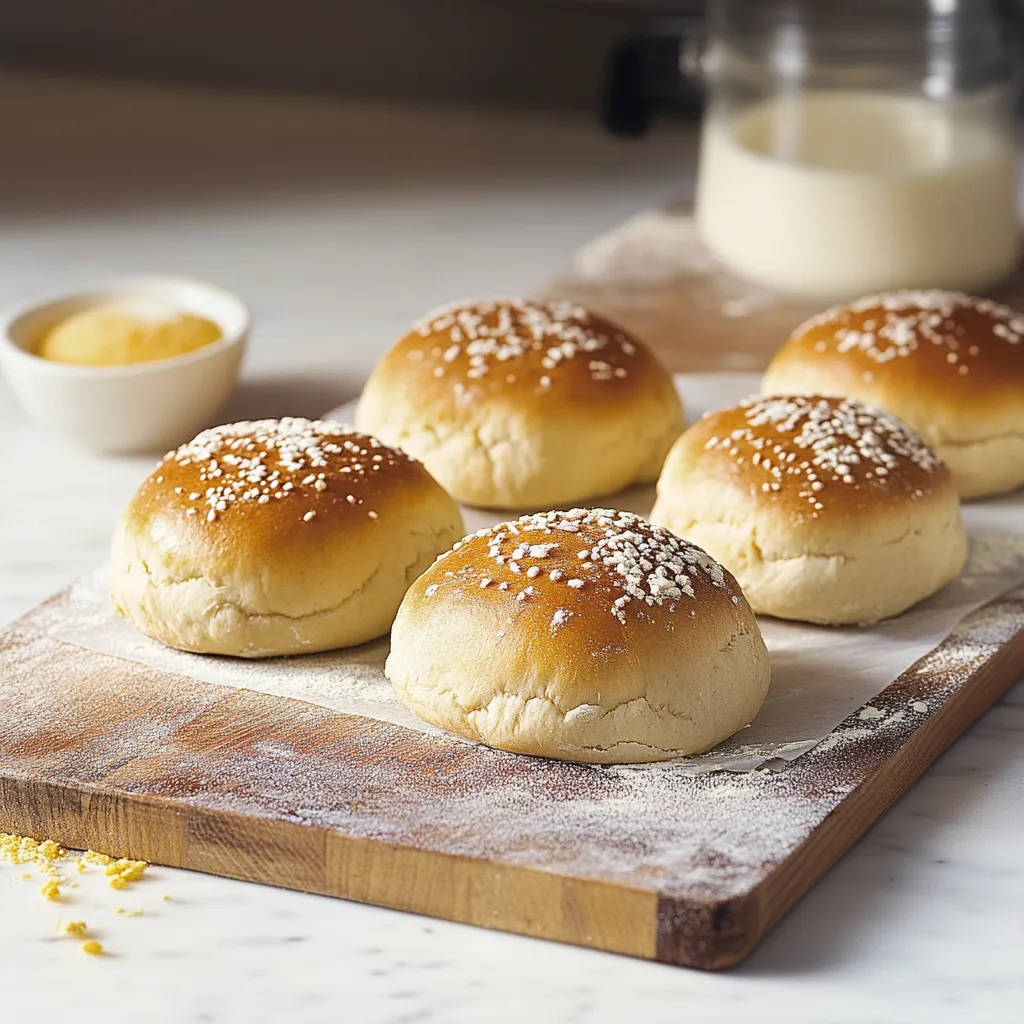 Panini dorati con semi di sesamo.