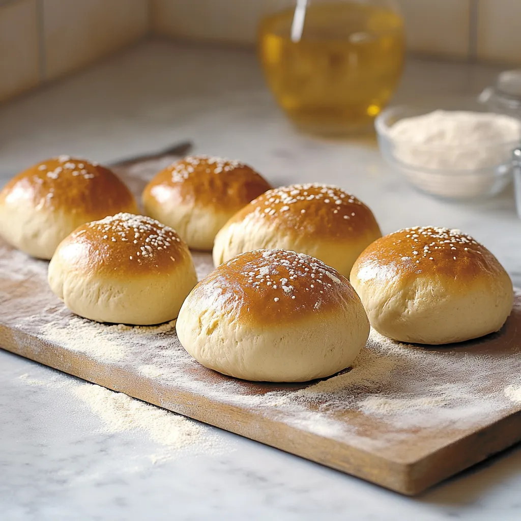 Panini freschi spolverati di farina.