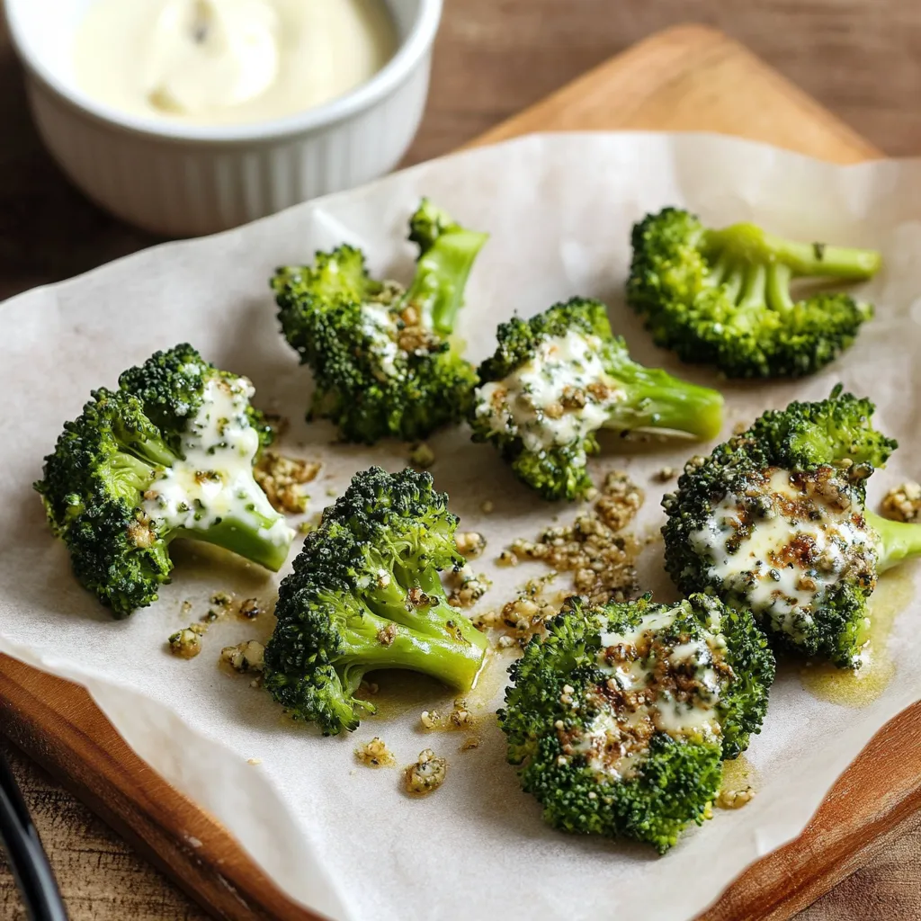 Piatti di broccoli con formaggio e spezie.