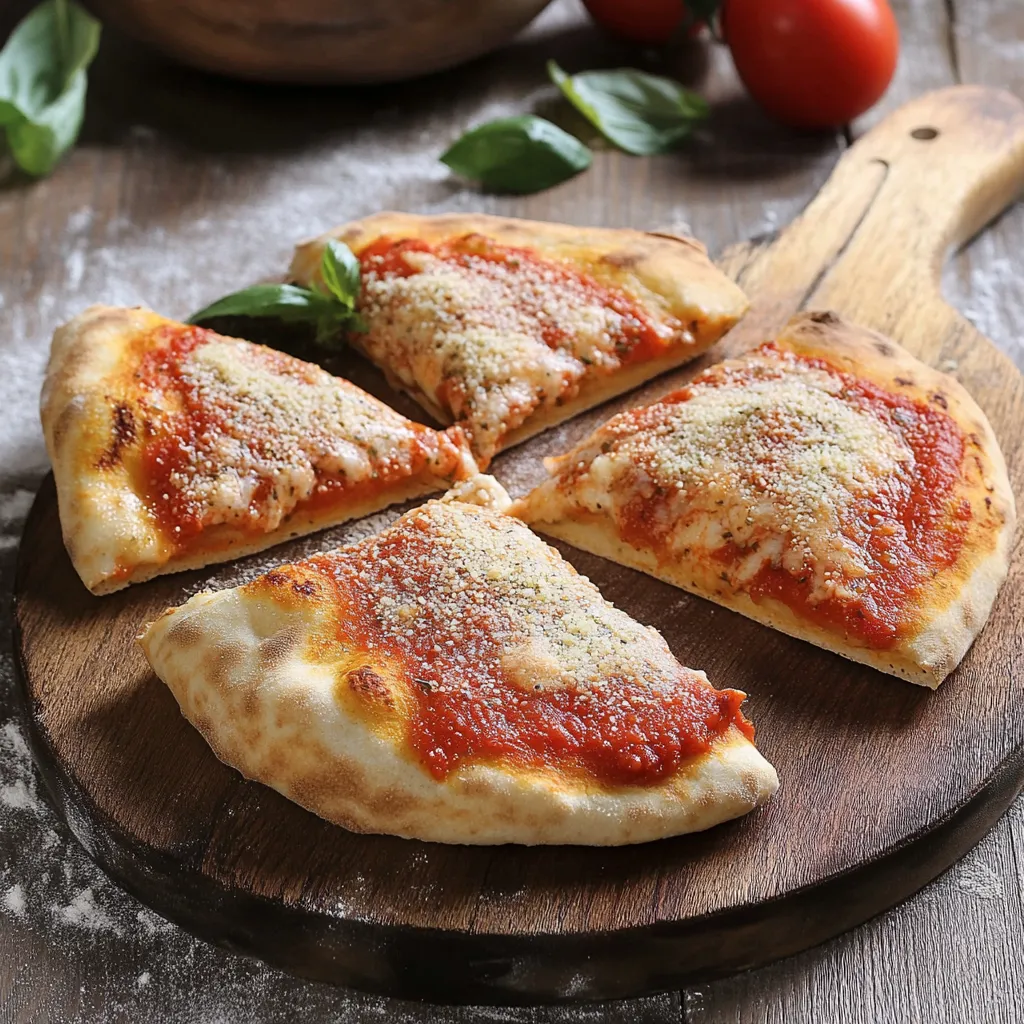 Pizza con sauce e formaggio.