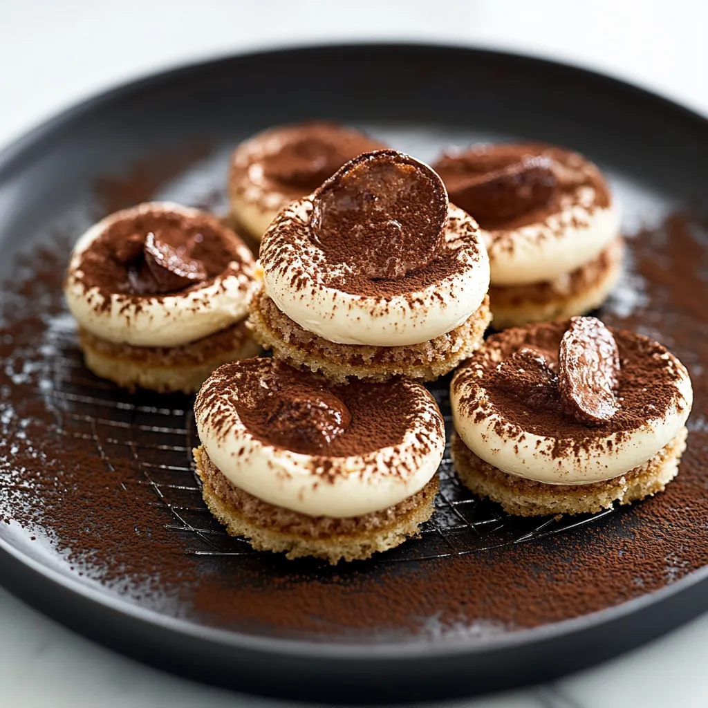 Un piatto con 6 biscotti con crema e cioccolato.