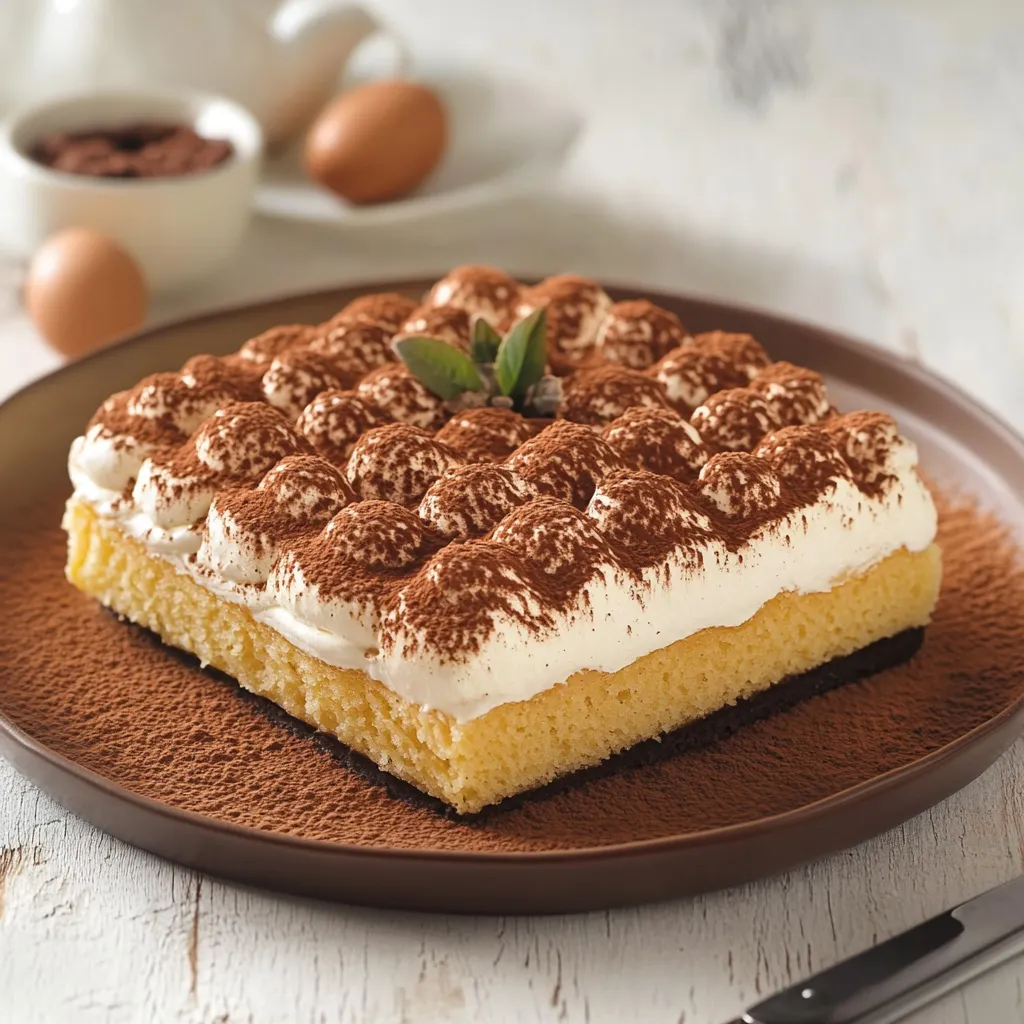 Un piatto di dolce con cioccolato e uova.