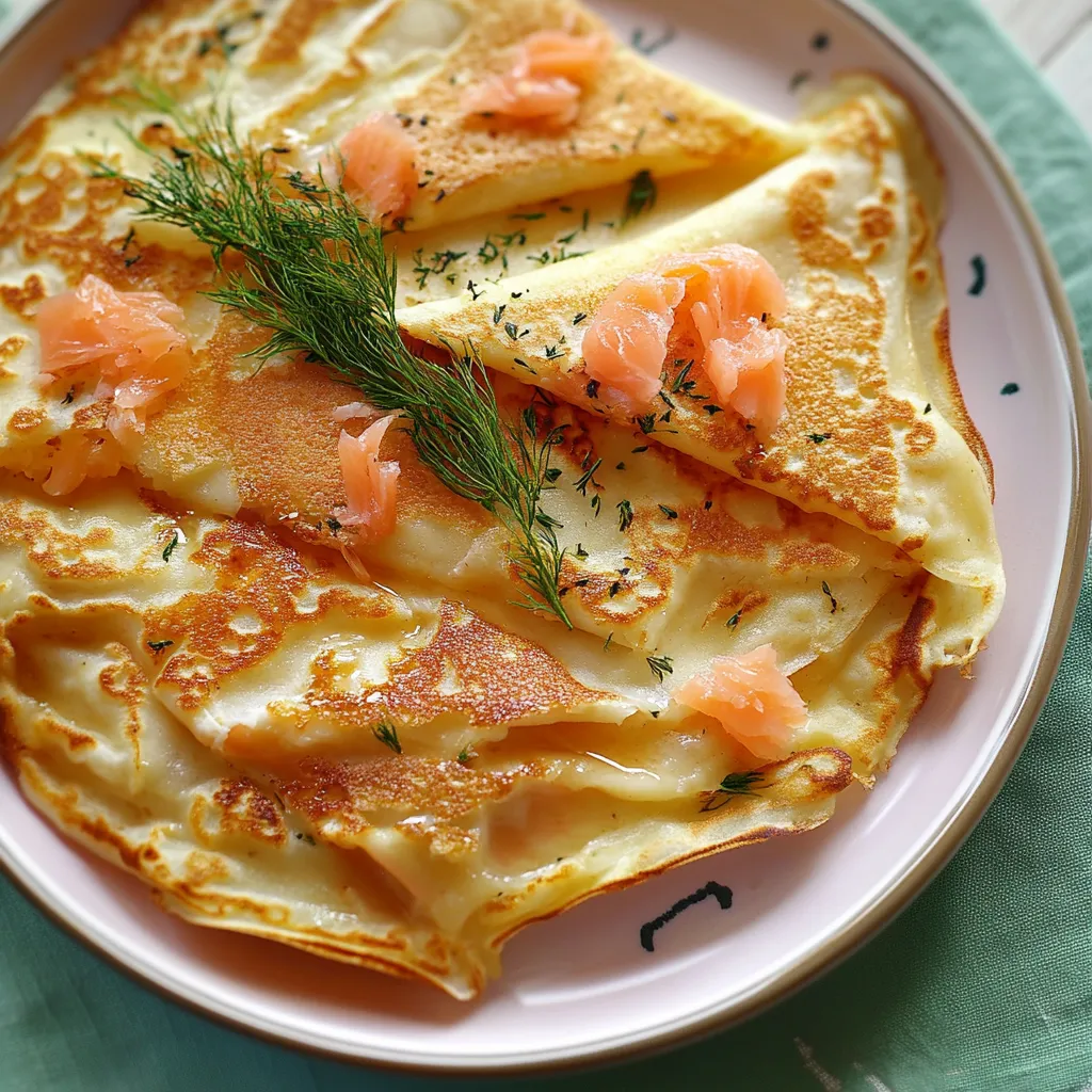 Piadina con salmone e erba.